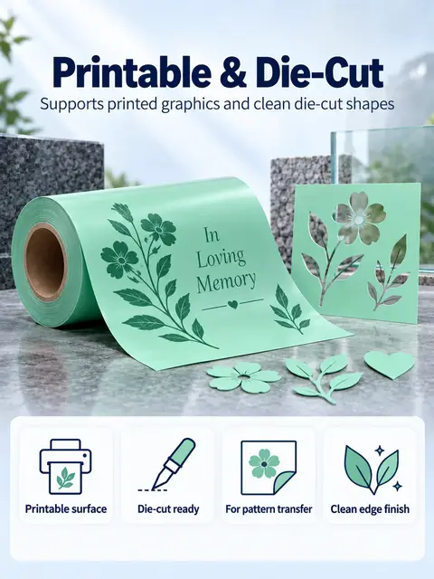 Strong Printable Die-Cut Rubber Vinyl Sandblast Stencil — Granite carving