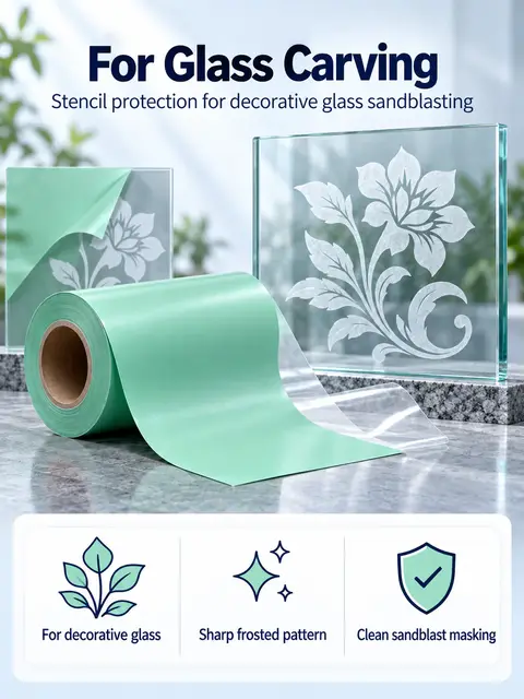 Strong Printable Die-Cut Rubber Vinyl Sandblast Stencil — Architectural stone