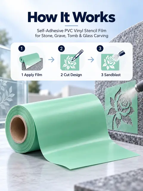 PVC Vinyl Sandblasting Stencil Film — Monument lettering