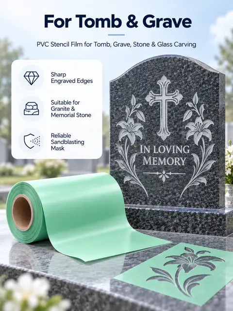 PVC Vinyl Sandblasting Stencil Film — Glass etching