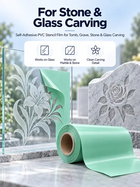PVC Vinyl Sandblasting Stencil Film — Architectural stone