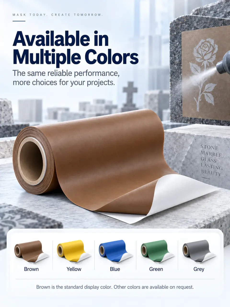 Natural Rubber Sandblast Stencil Film — Surface texture and finish close-up