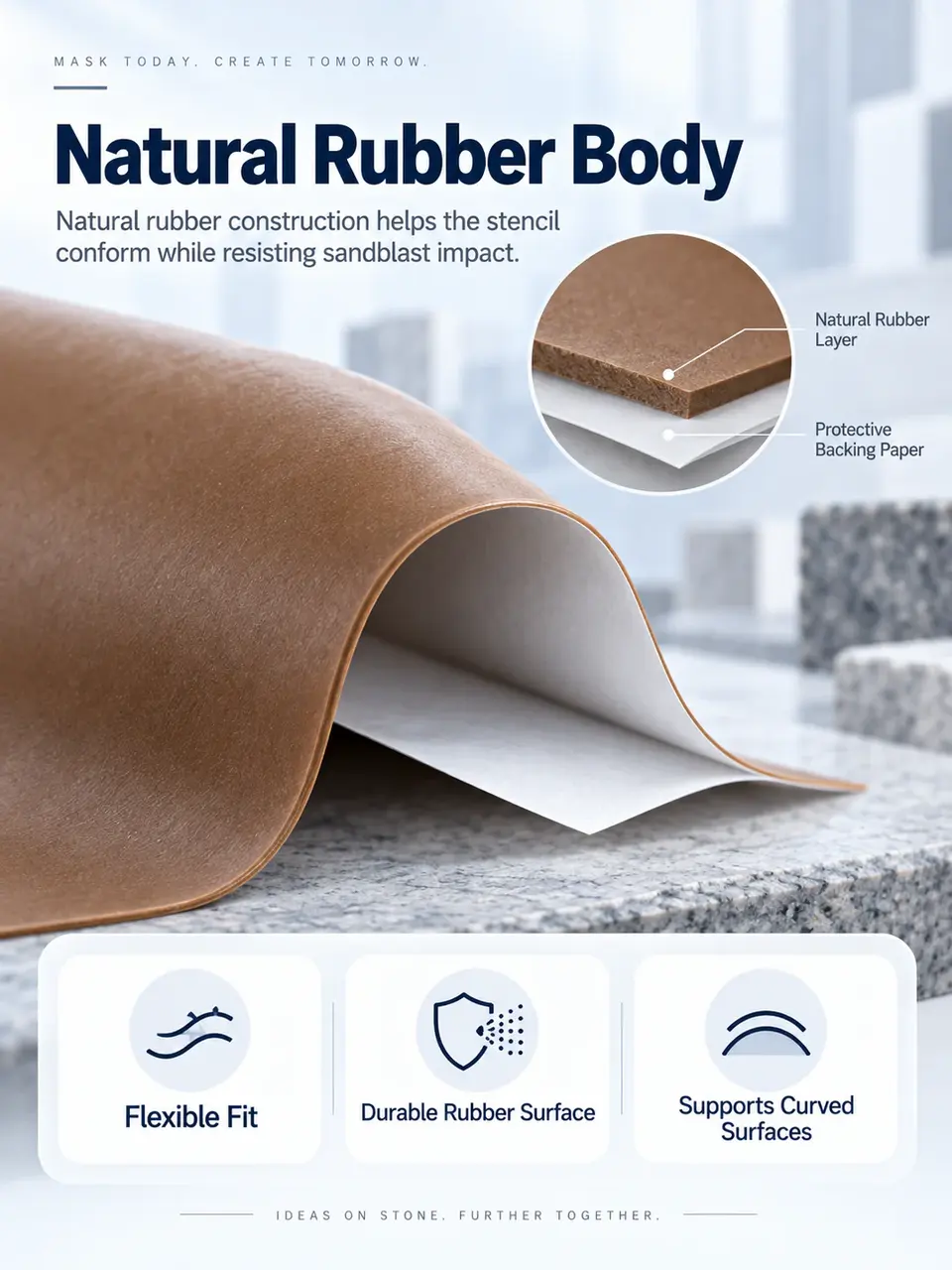 Natural Rubber Sandblast Stencil Film — Construction and material layers