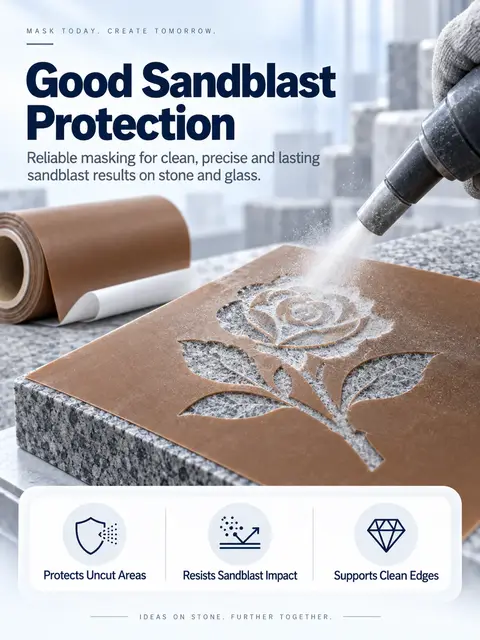 Natural Rubber Sandblast Stencil Film — Granite carving