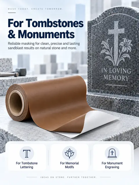 Natural Rubber Sandblast Stencil Film — Glass etching
