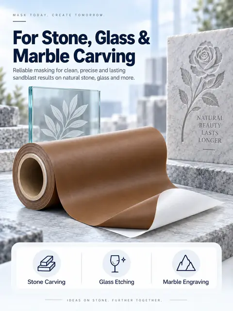 Natural Rubber Sandblast Stencil Film — Architectural stone