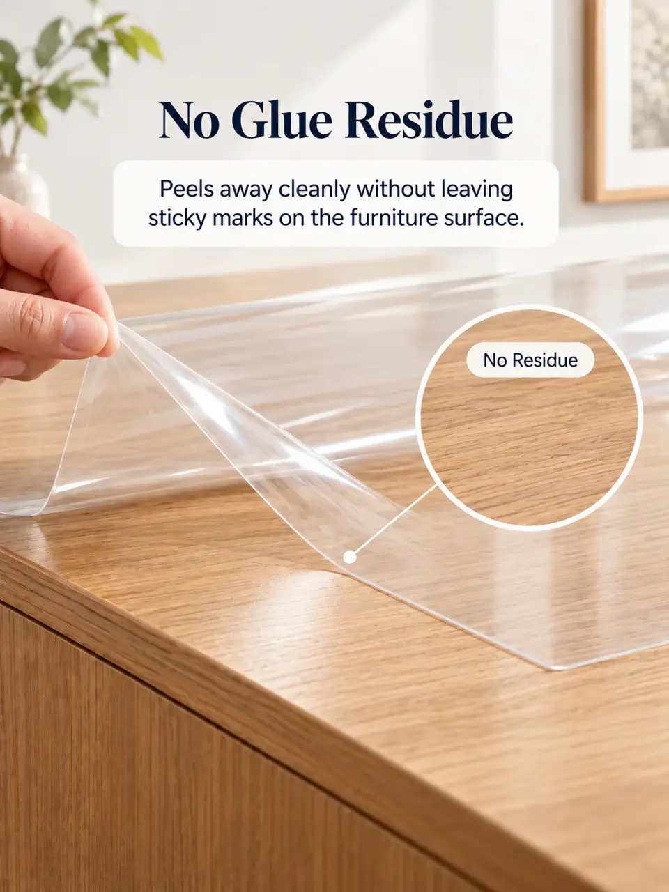 Durable Clear TPU Furniture Protection Film — Surface texture and finish close-up