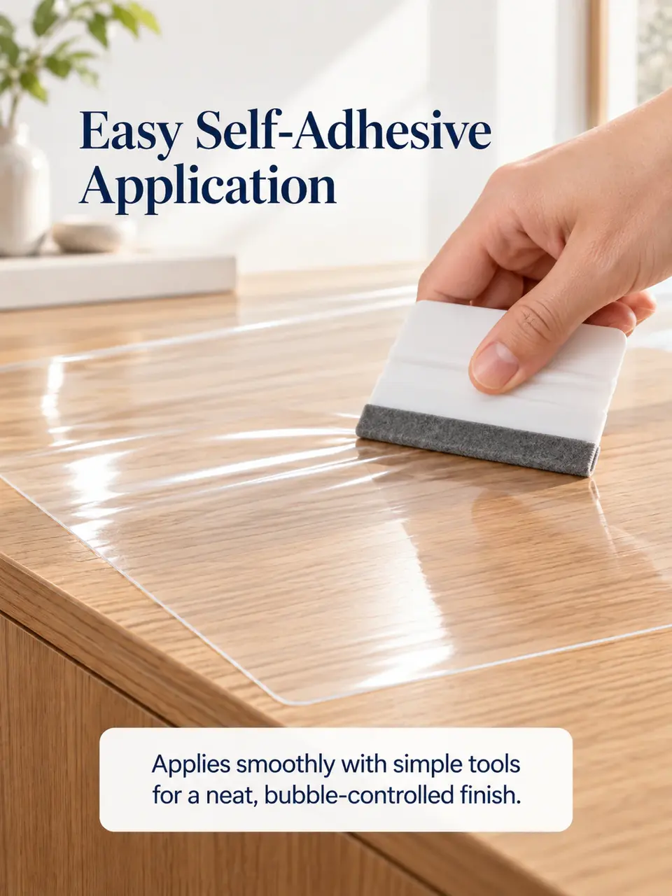 Durable Clear TPU Furniture Protection Film — Installation and application detail