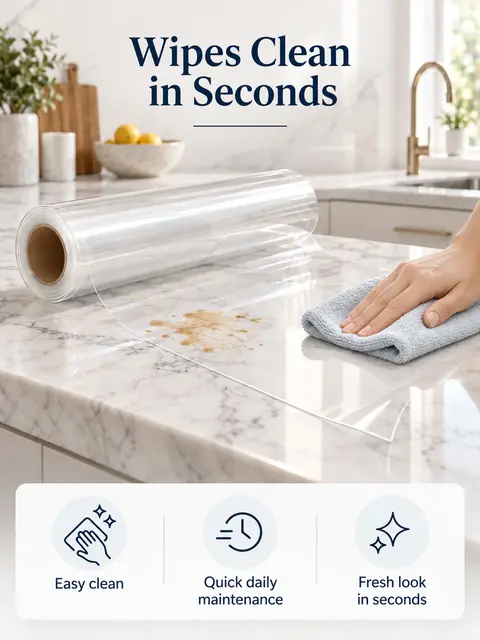 Clear Furniture Surface Protection Film — Tables & desks