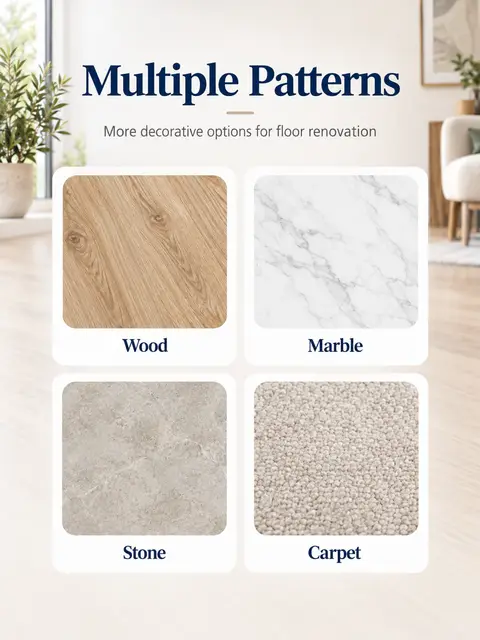 Economy Self-Adhesive PVC Vinyl Flooring Roll — Living room