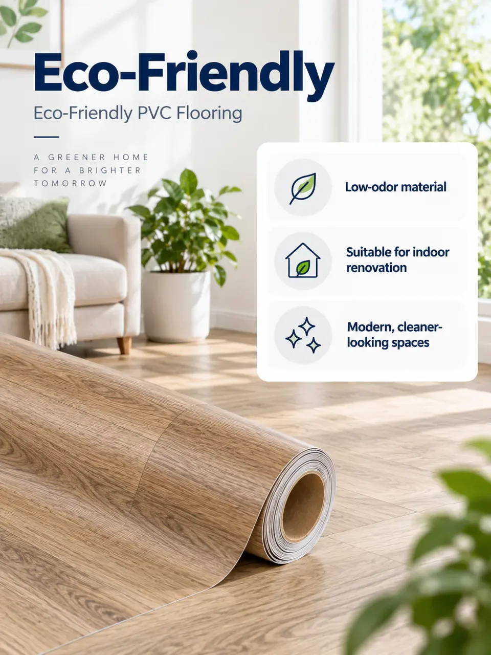 Wood-Grain Self-Adhesive Vinyl Floor Roll — Construction and material layers