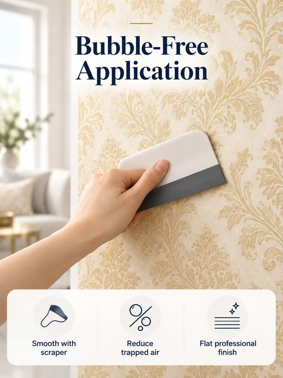 Modern Decorative Self-Adhesive Vinyl Wallpaper — Surface texture and finish close-up