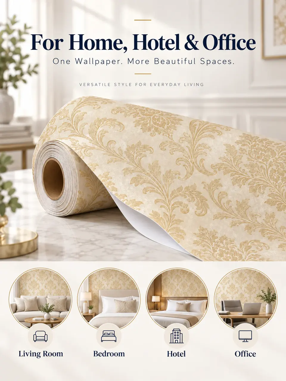 Modern Decorative Self-Adhesive Vinyl Wallpaper — Construction and material layers