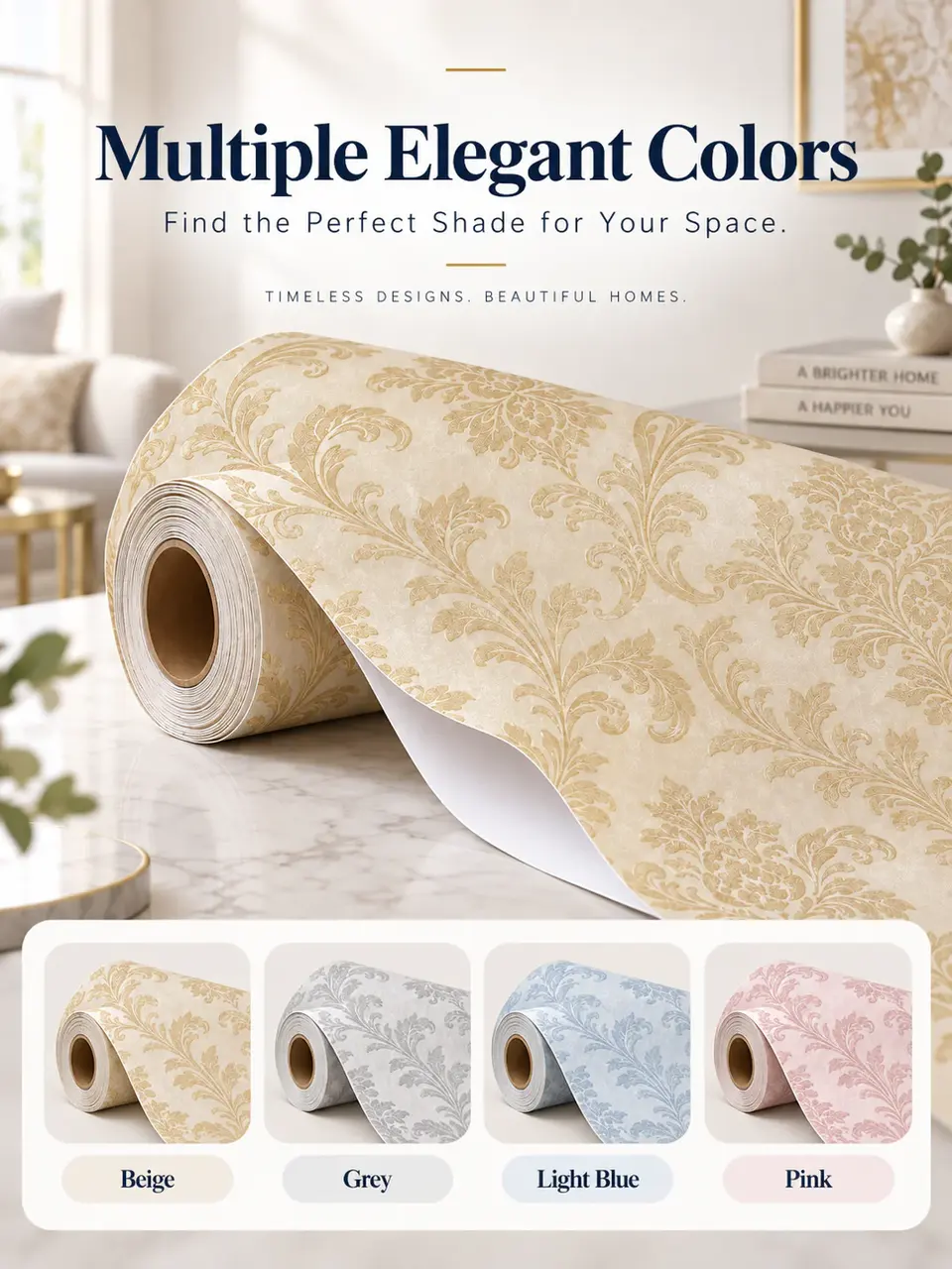 Modern Decorative Self-Adhesive Vinyl Wallpaper — Installation and application detail