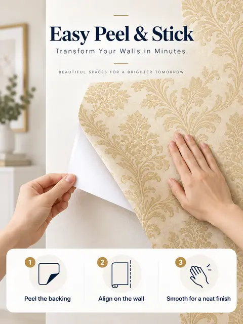 Modern Decorative Self-Adhesive Vinyl Wallpaper — Feature wall