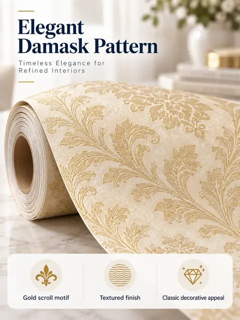 Modern Decorative Self-Adhesive Vinyl Wallpaper — Living room
