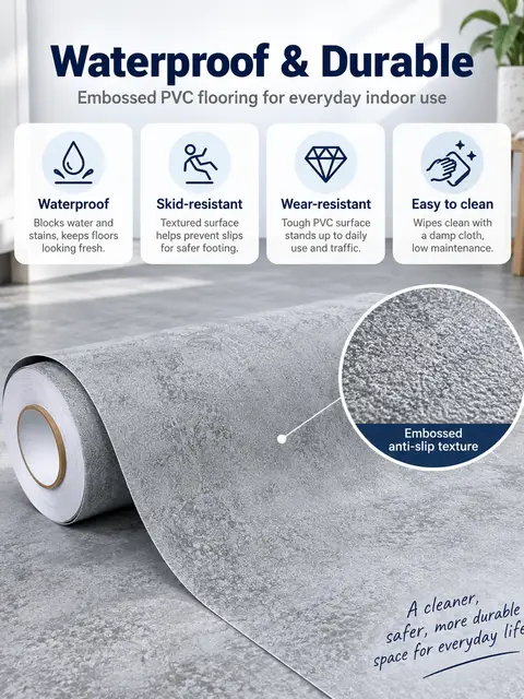 Self-Adhesive PVC Vinyl Floor — Feature wall