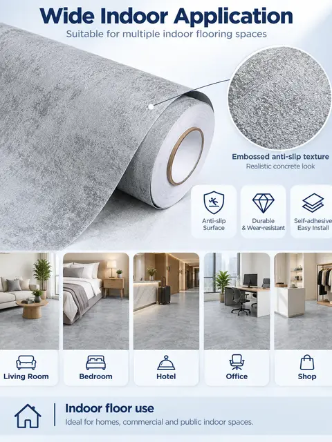 Self-Adhesive PVC Vinyl Floor — Kitchen & bathroom