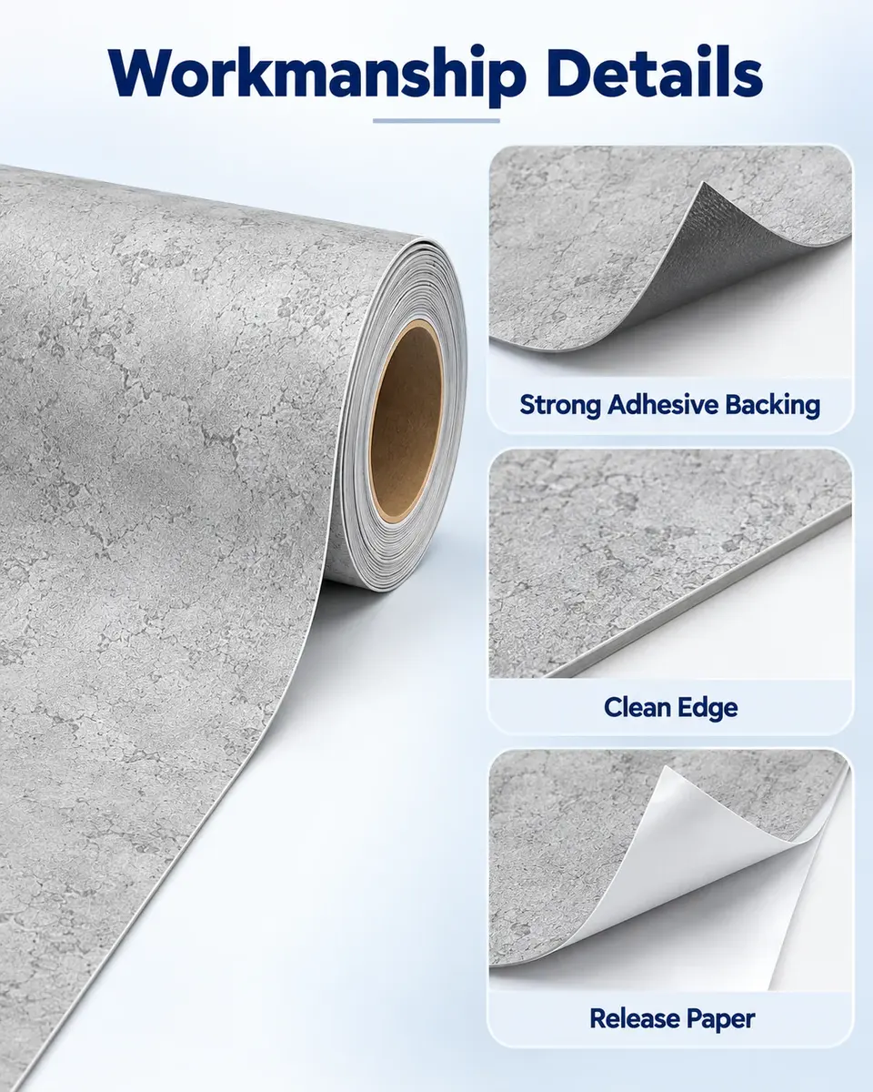 Self-Adhesive PVC Vinyl Floor — Installation and application detail