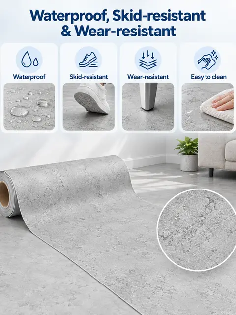 Self-Adhesive PVC Vinyl Floor — Feature wall