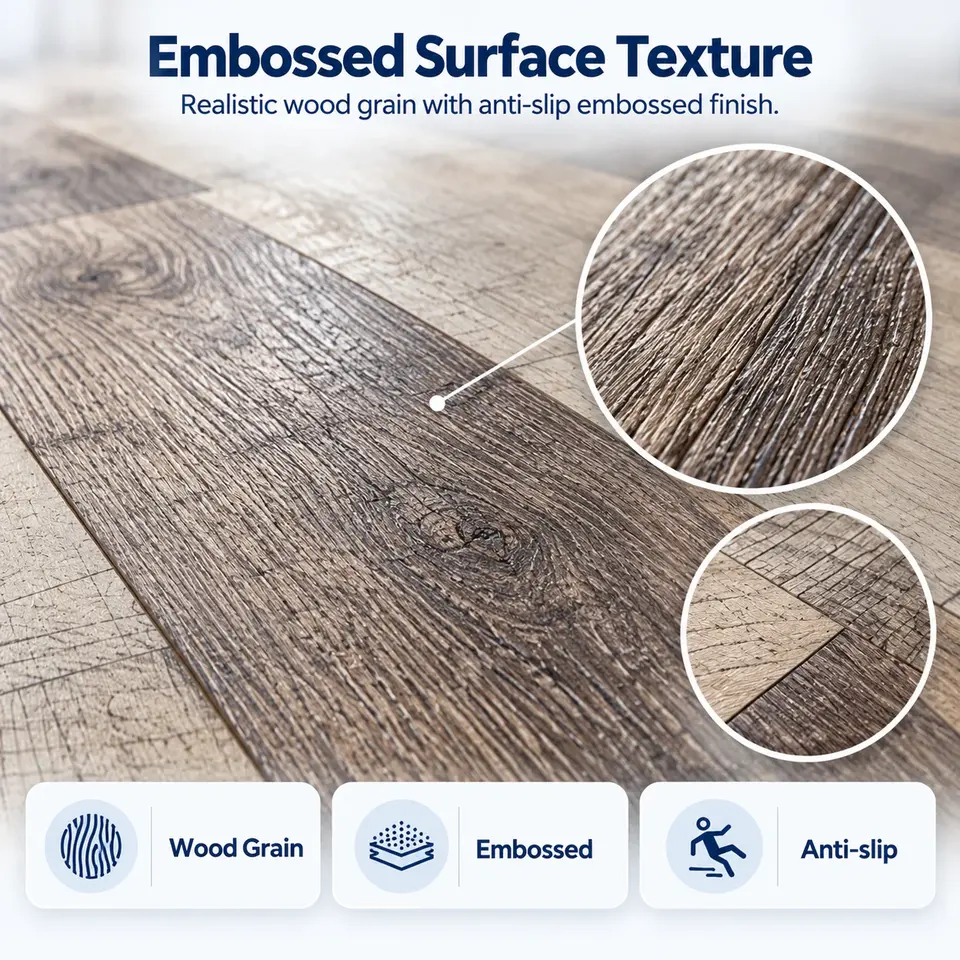 Eco-Friendly Self-Adhesive PVC Vinyl Floor — Construction and material layers