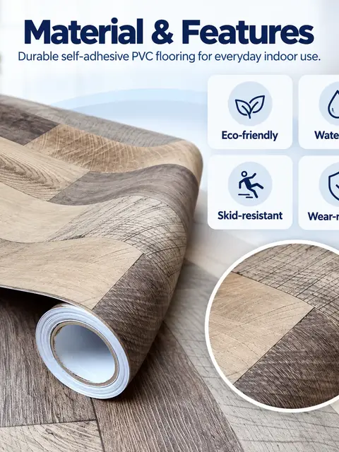 Eco-Friendly Self-Adhesive PVC Vinyl Floor — Feature wall