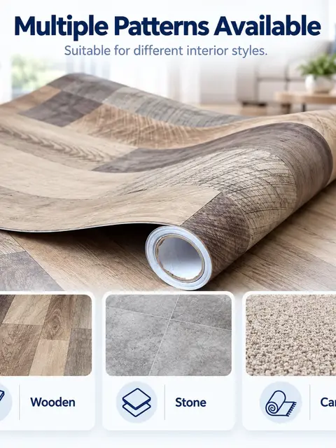 Eco-Friendly Self-Adhesive PVC Vinyl Floor — Living room