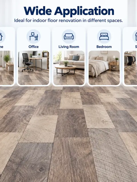 Eco-Friendly Self-Adhesive PVC Vinyl Floor — Kitchen & bathroom
