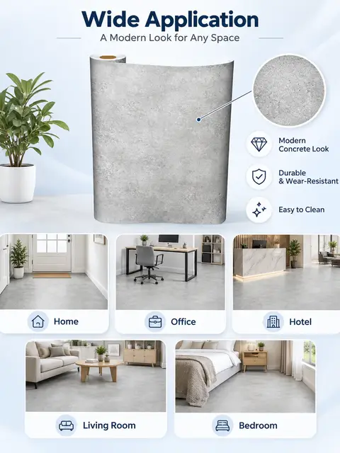 Self-Adhesive PVC Vinyl Floor — Kitchen & bathroom