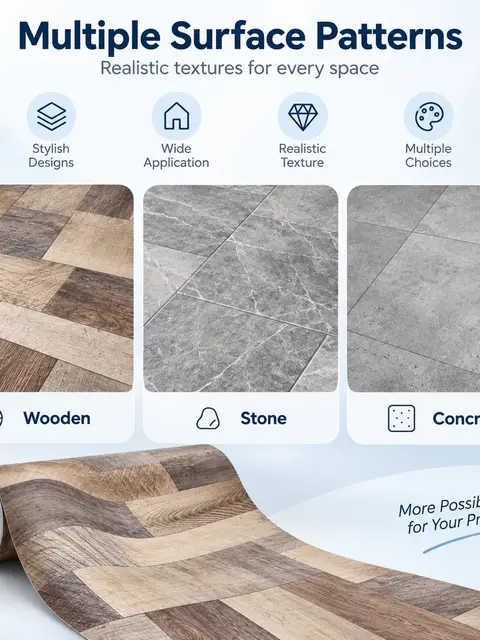 Self-Adhesive PVC Vinyl Floor — Living room