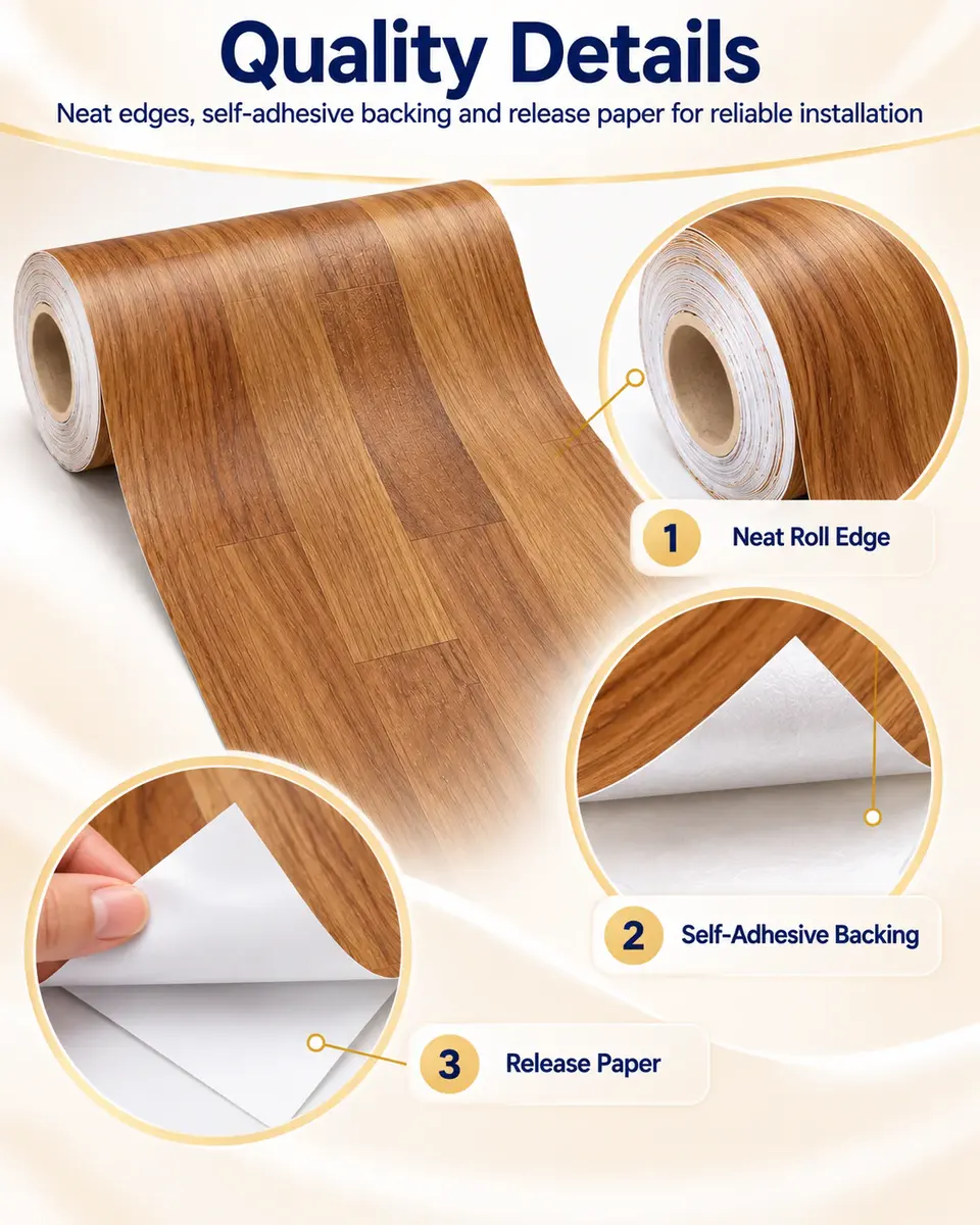 Supplier Wholesales Simulation Pvc Self-adhesive Flooring — Installation and application detail