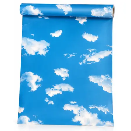 3D Nature Blue Sky & Cloud Ceiling Mural Wallpaper Rolls — Self-Adhesive Wallpaper & Floor Films