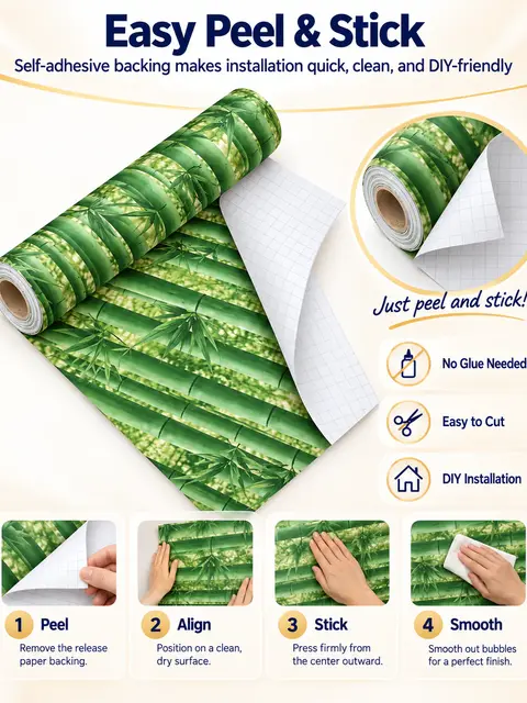 Green Bamboo Forest Nature Wallpaper Rolls — Bedroom & nursery