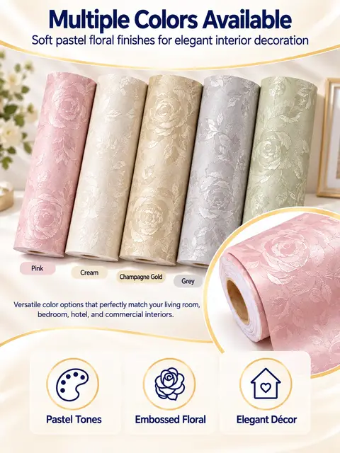 Flower Floral 3D Self-Adhesive Vinyl Wall Sticker Wallpaper — Bedroom & nursery