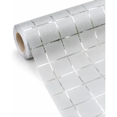 PVC Film Roll Home Office Bathroom Privacy Vinyl White Glass Decorative Window Frosted Glass Film Home Decor — Self-Adhesive Wallpaper & Floor Films
