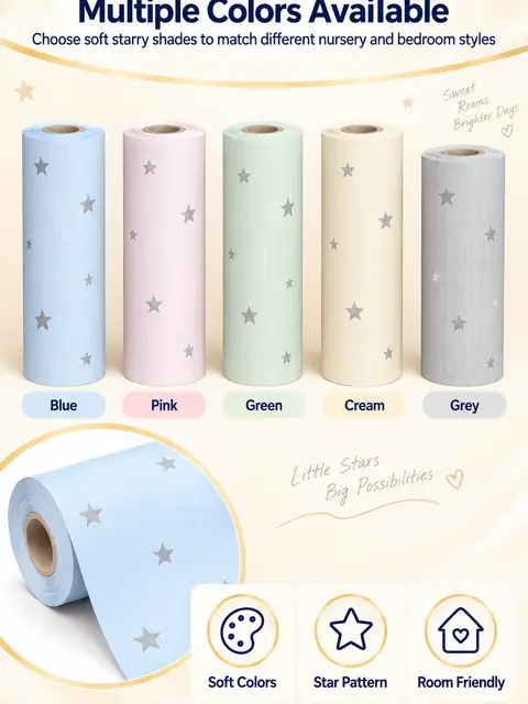 Kids Stars Nursery Wallpaper Rolls — Bedroom & nursery