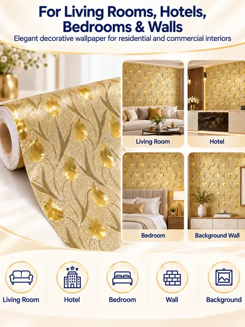 PVC Decoration Usage Self Adhesive Shinning Silver Gold Glitter Wallpaper With Removable Glue — Kitchen & bathroom