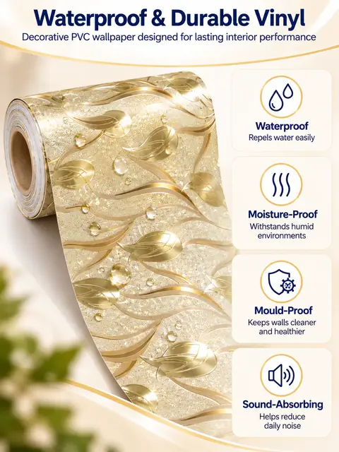 Self Adhesive Laminate Glitter Film Wallpaper Home Decoration — Feature wall