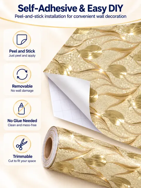 Self Adhesive Laminate Glitter Film Wallpaper Home Decoration — Bedroom & nursery