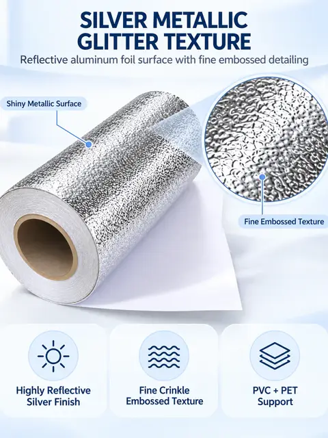 Glitter Metallic Aluminum Foil Kitchen Sticker — Living room