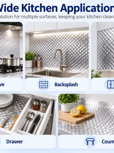 Thickened Oil-Proof Aluminum Foil Kitchen Wall Sticker — Kitchen & bathroom