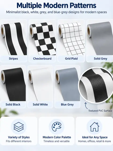 Modern Self-Adhesive Vinyl Wallpaper — Living room