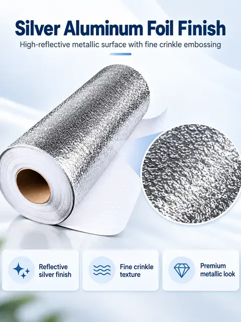 Silver Aluminum Foil Oil-Proof Kitchen Sticker — Living room