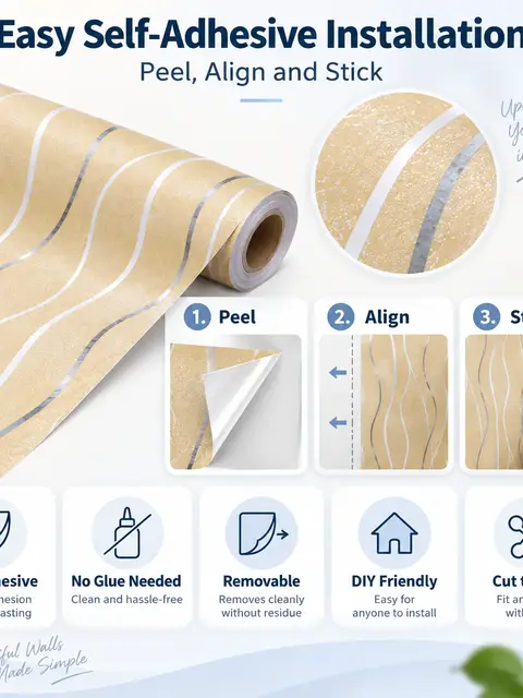 Modern Self-Adhesive PVC Decorative Wallpaper — Bedroom & nursery