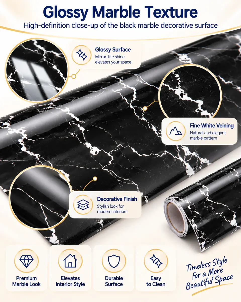 High Quality Self Adhesive Vinyl Wall Decoration Wallpaper — Construction and material layers
