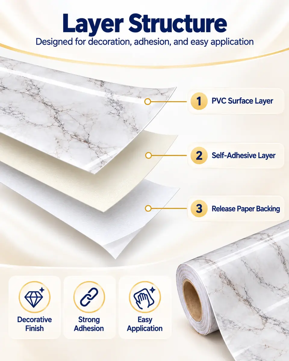 Glossy Marble Wallpaper Roll Peel and Stick Self Adhesive PVC Vinyl Marble 3D Film Waterproof for Home Decoration — Surface texture and finish close-up