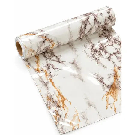 Self Adhesive PVC Wall Paper Glossy Marble Wallpaper for Bathroom — Self-Adhesive Wallpaper & Floor Films
