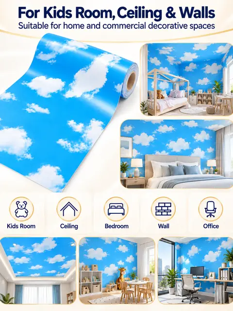 3d Wallpaper Wall Paper Rolls PVC Self Adhesive Wallpapers Wall Coating for Decoration — Kitchen & bathroom