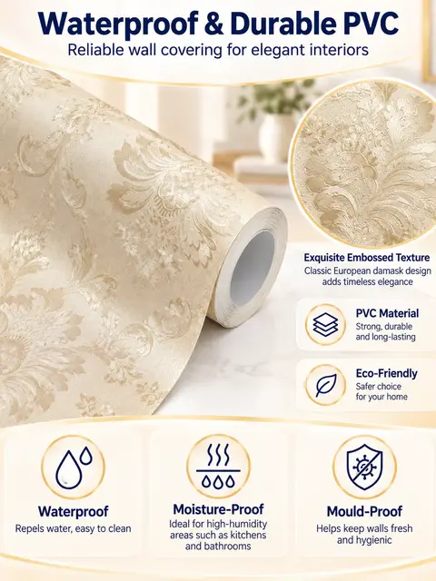 Manufacturer Liquid Silk Plaster Chinoiserie PVC Wholesale Decorate Adhesive Wallpaper for Home Decoration — Feature wall