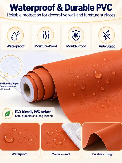 Cheap Price Elegant Custom Kitchen Graphics Wallpaper Plastic Flooring Waterproof PVC Film for Bathrooms Decoration — Feature wall